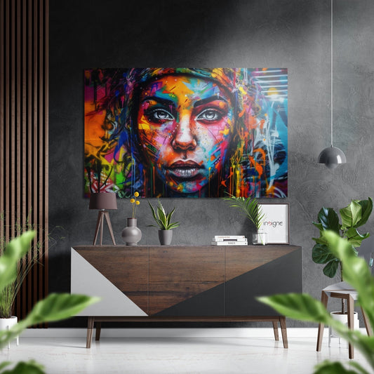 Woman Brushed Aluminum Dibond Wall Art-0