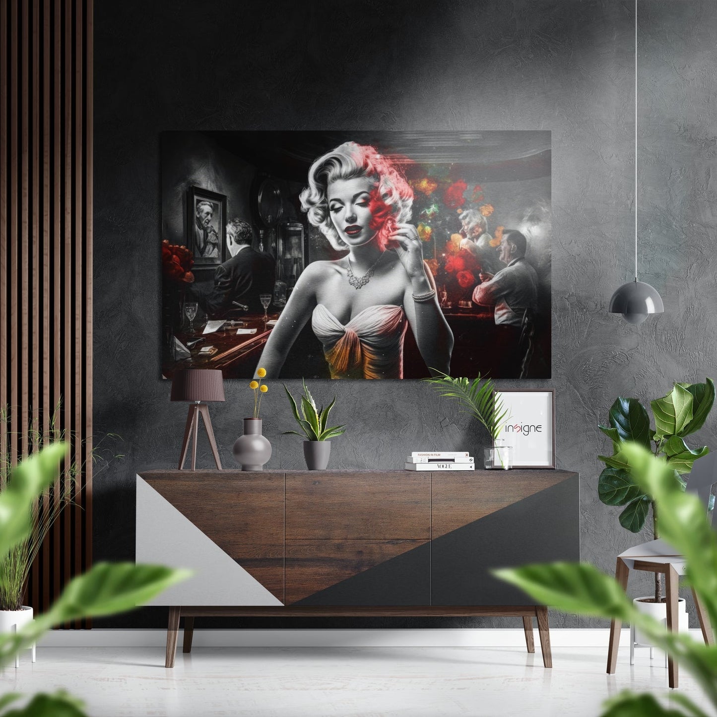 Woman in a Bar Brushed Aluminum Dibond Wall Art