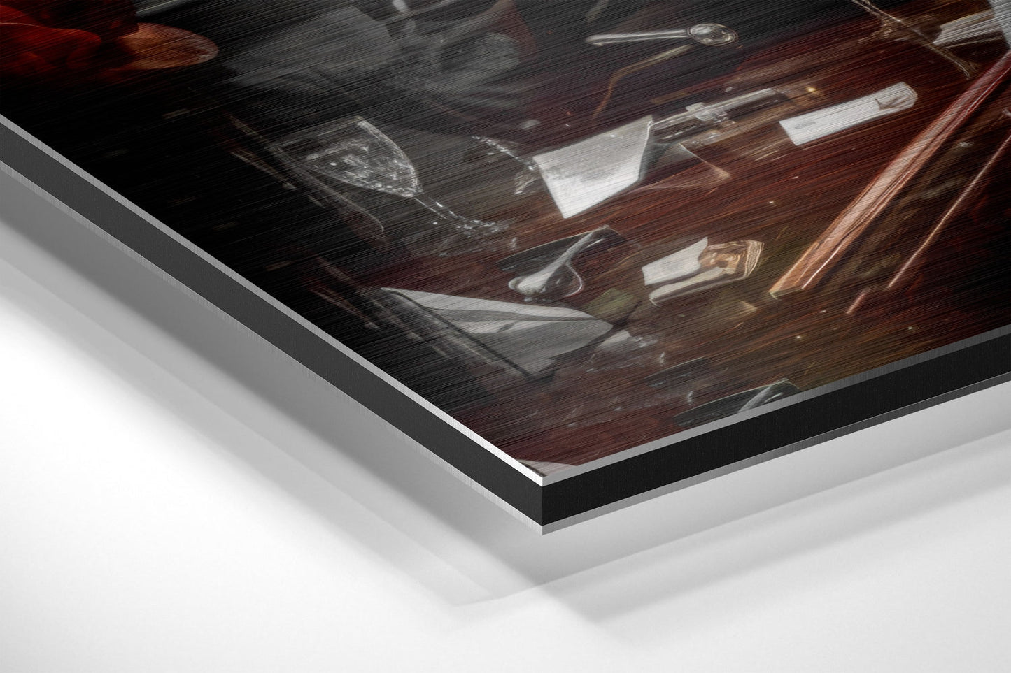 Woman in a Bar Brushed Aluminum Dibond Wall Art
