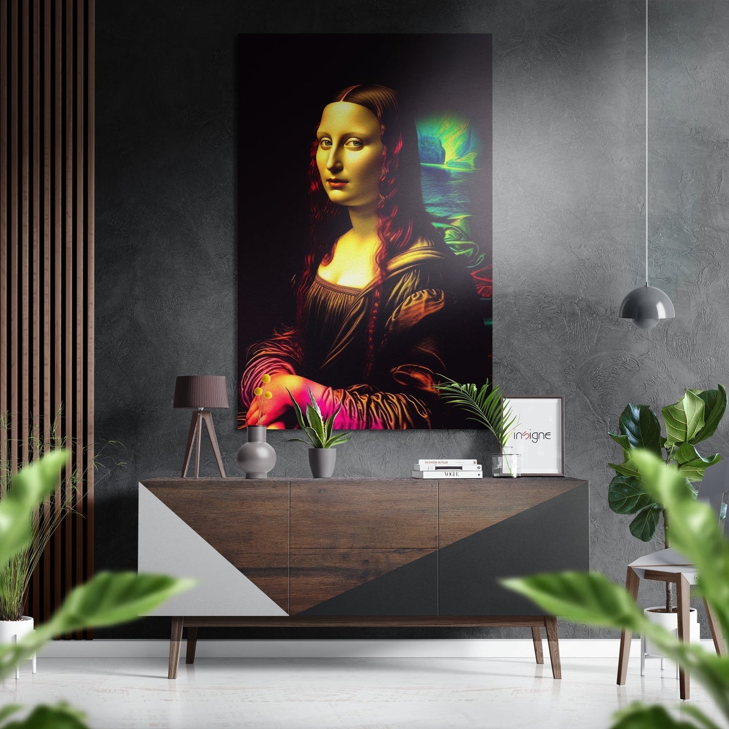 Mona Lisa Brushed Aluminum Dibond Wall Art