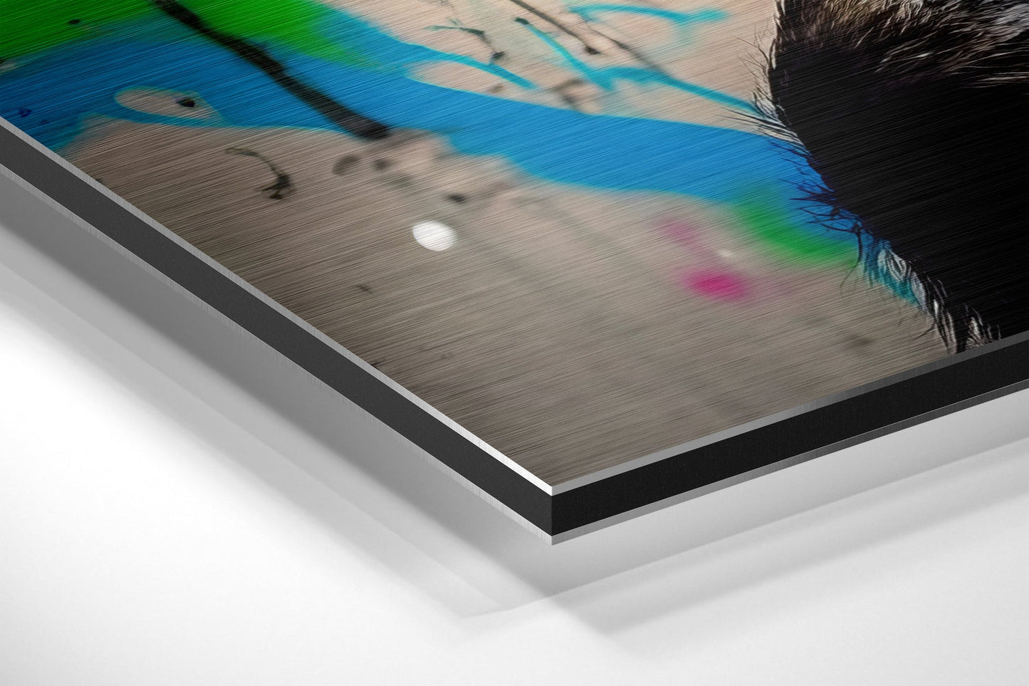 Monkey Brushed Aluminum Dibond Wall Art