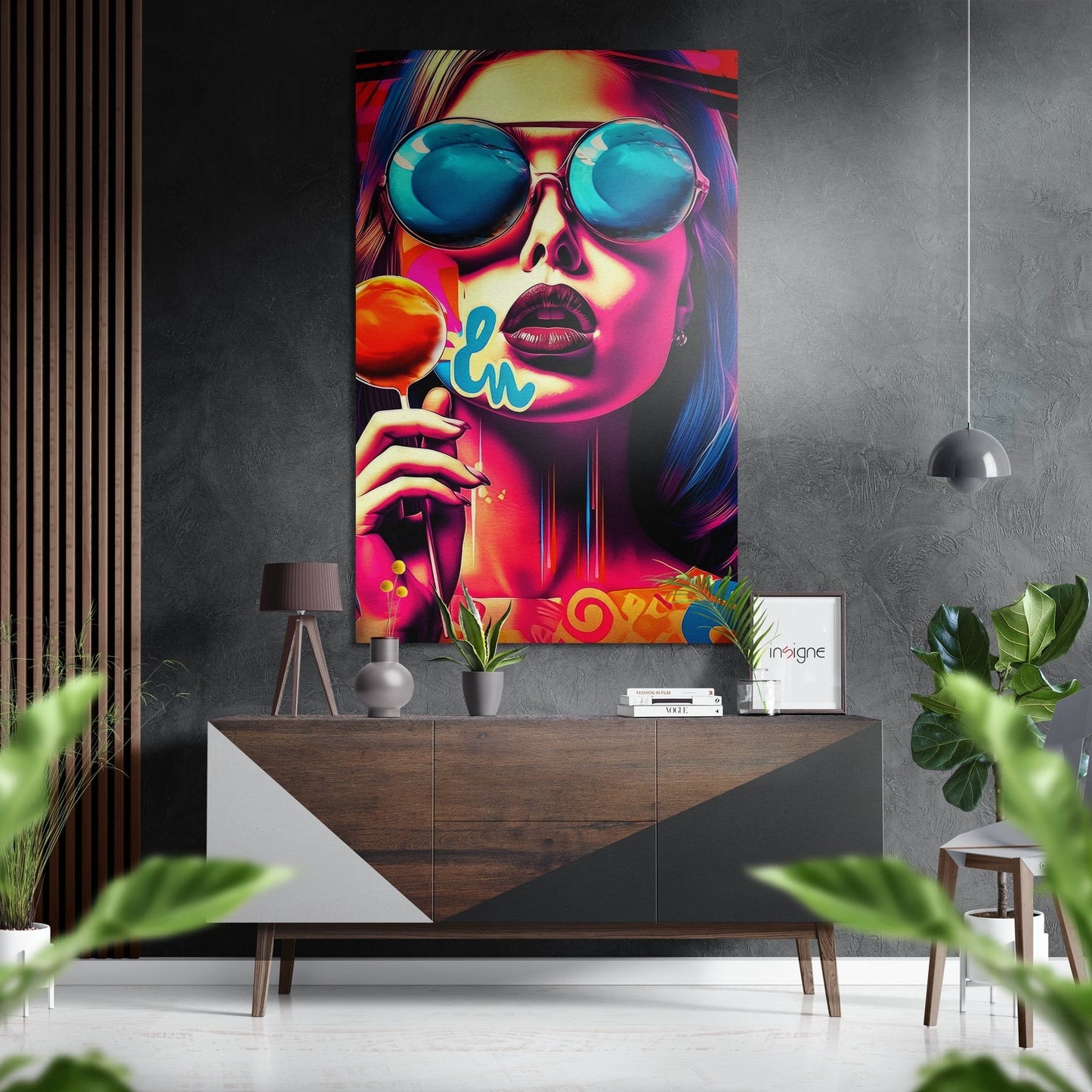 Lollipop Brushed Aluminum Dibond Wall Art