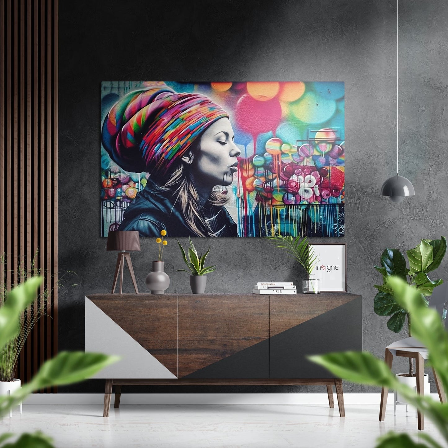 Woman Brushed Aluminum Dibond Wall Art