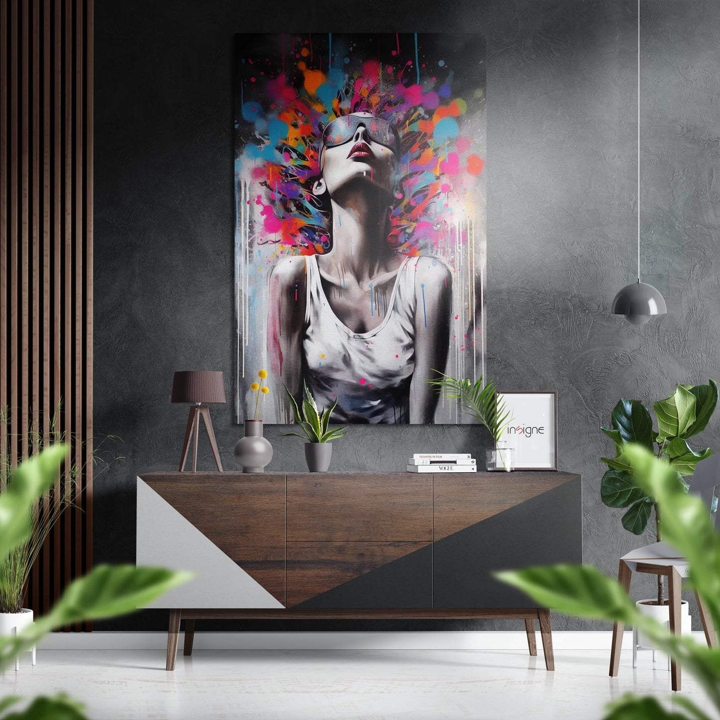 Woman Brushed Aluminum Dibond Wall Art