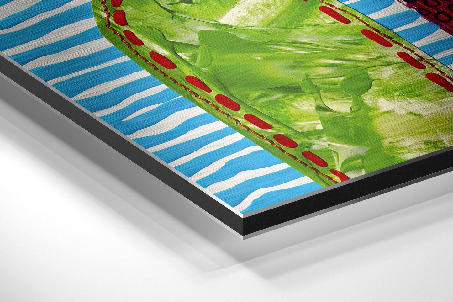 Kandinsky Style Brushed Aluminum Dibond Wall Art