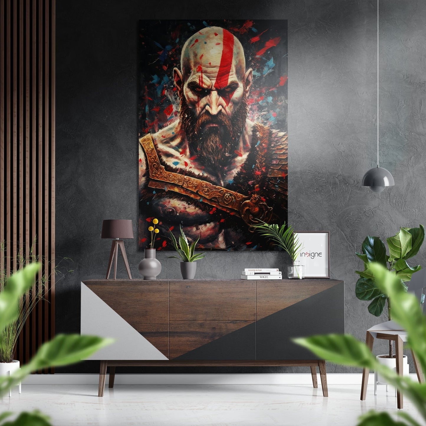 Kratos - God of War Brushed Aluminum Dibond Wall Art