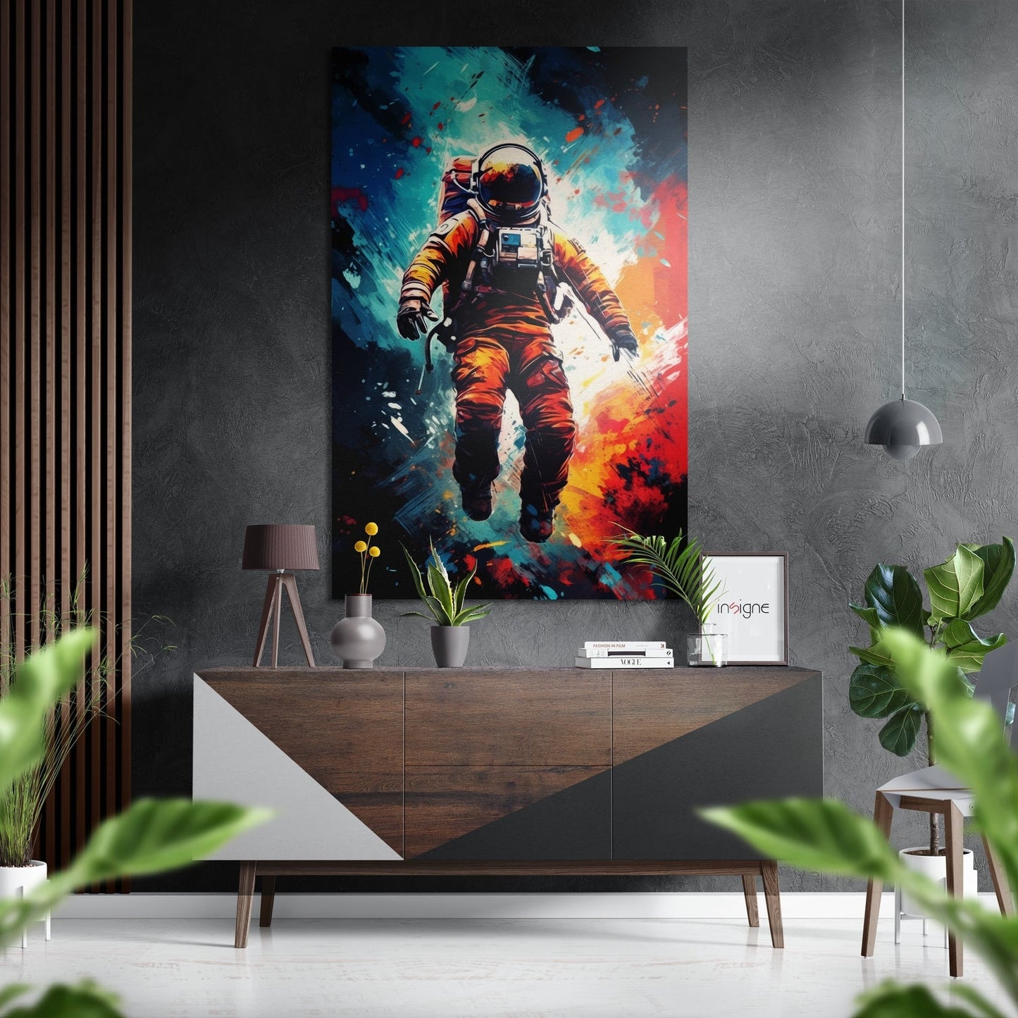 Astronaut Brushed Aluminum Dibond Wall Art