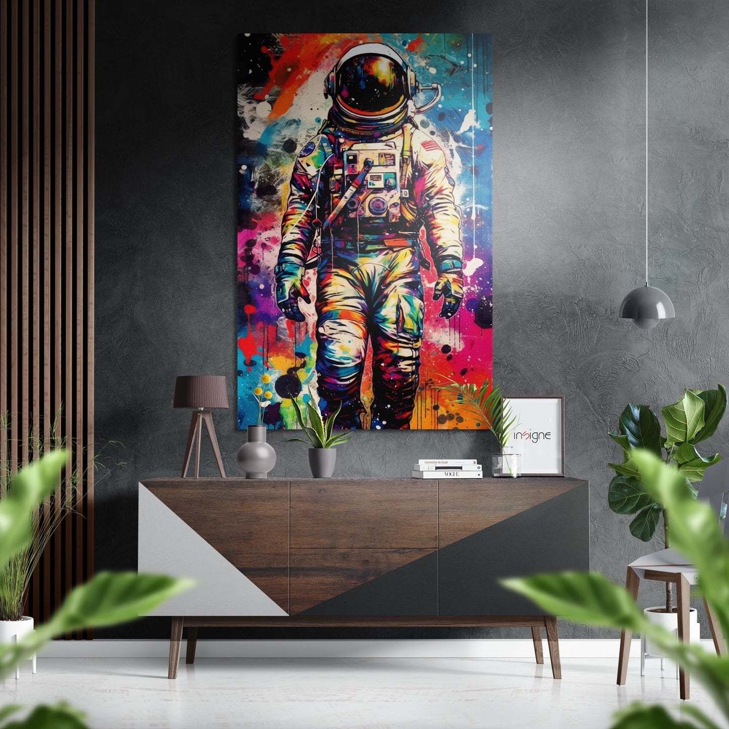 Astronaut Brushed Aluminum Dibond Wall Art