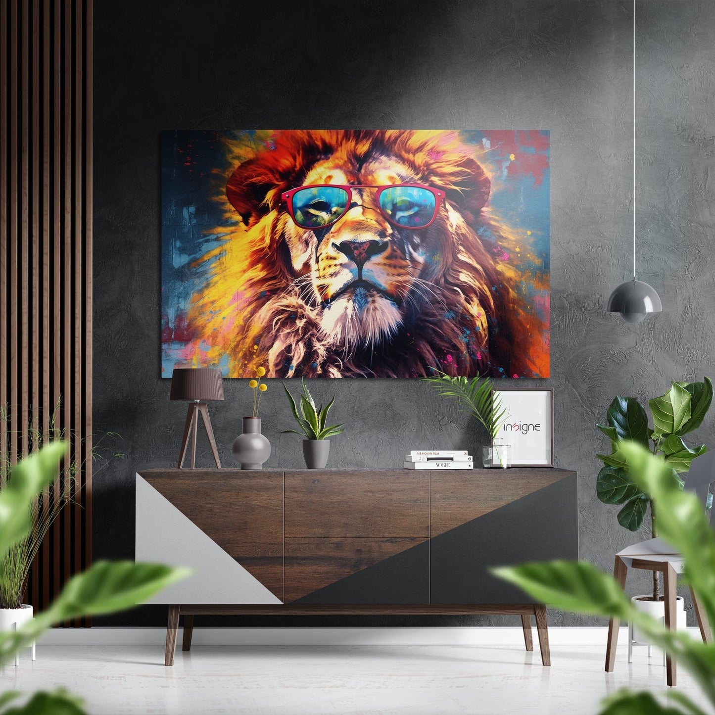 Cool Lion Brushed Aluminum Dibond Wall Art