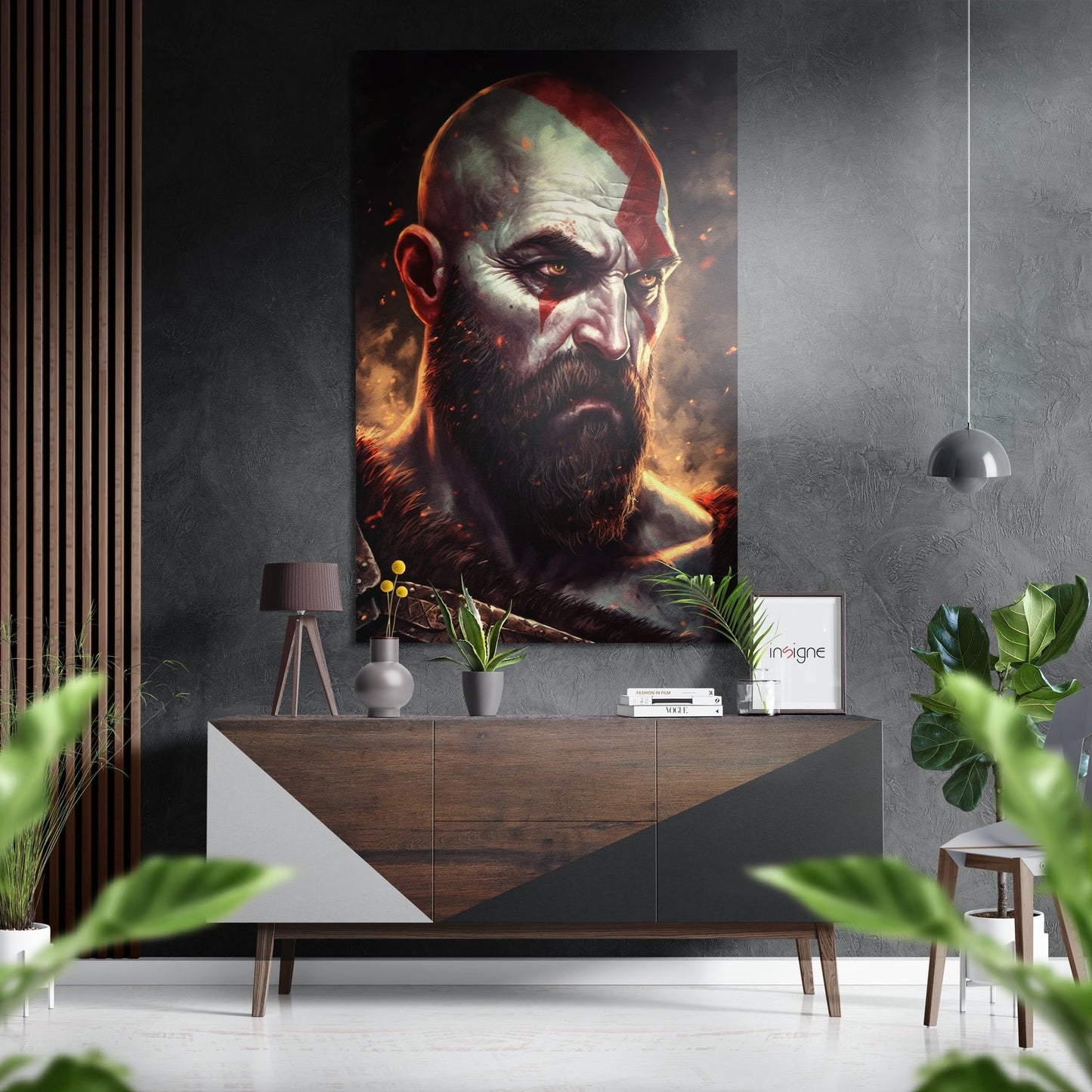 Kratos - God of War Brushed Aluminum Dibond Wall Art
