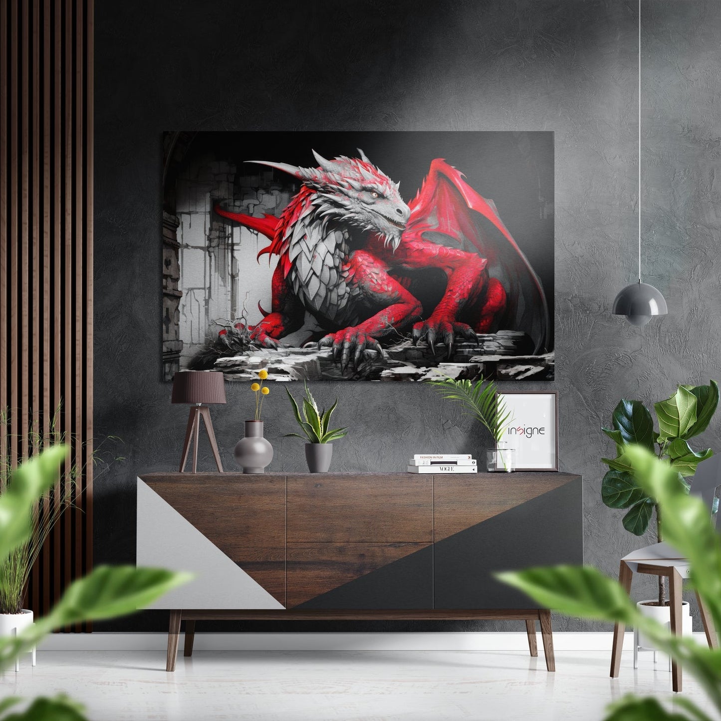 Dragon Brushed Aluminum Dibond Wall Art