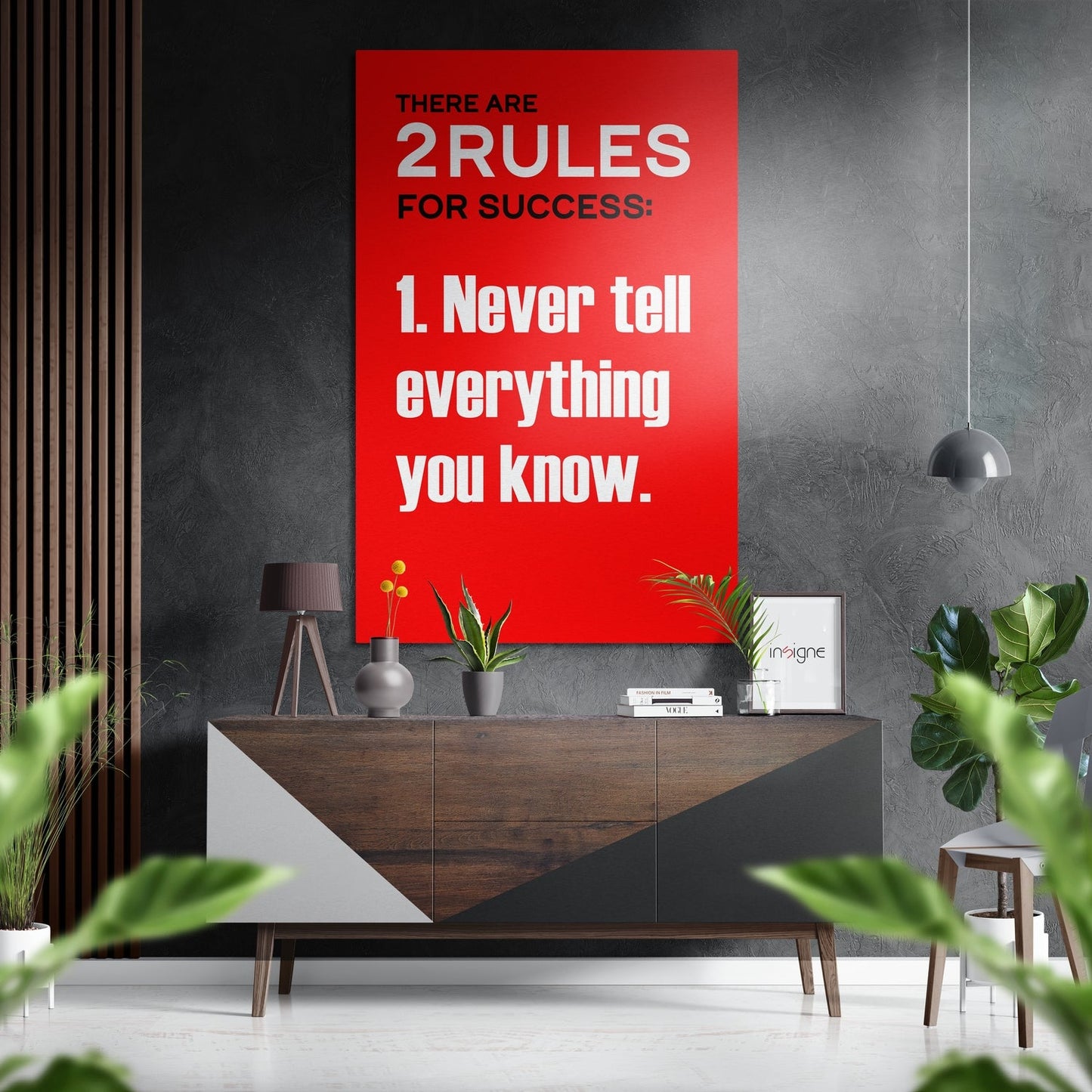 Never Tell Brushed Aluminum Dibond Wall Art