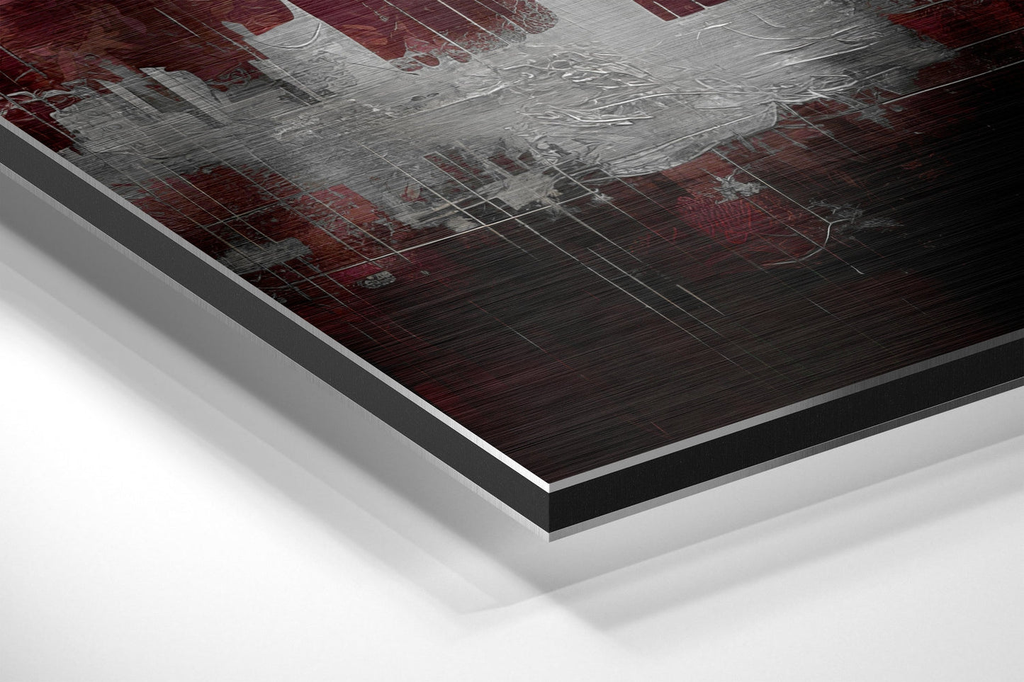 City Silhouette Brushed Aluminum Dibond Wall Art