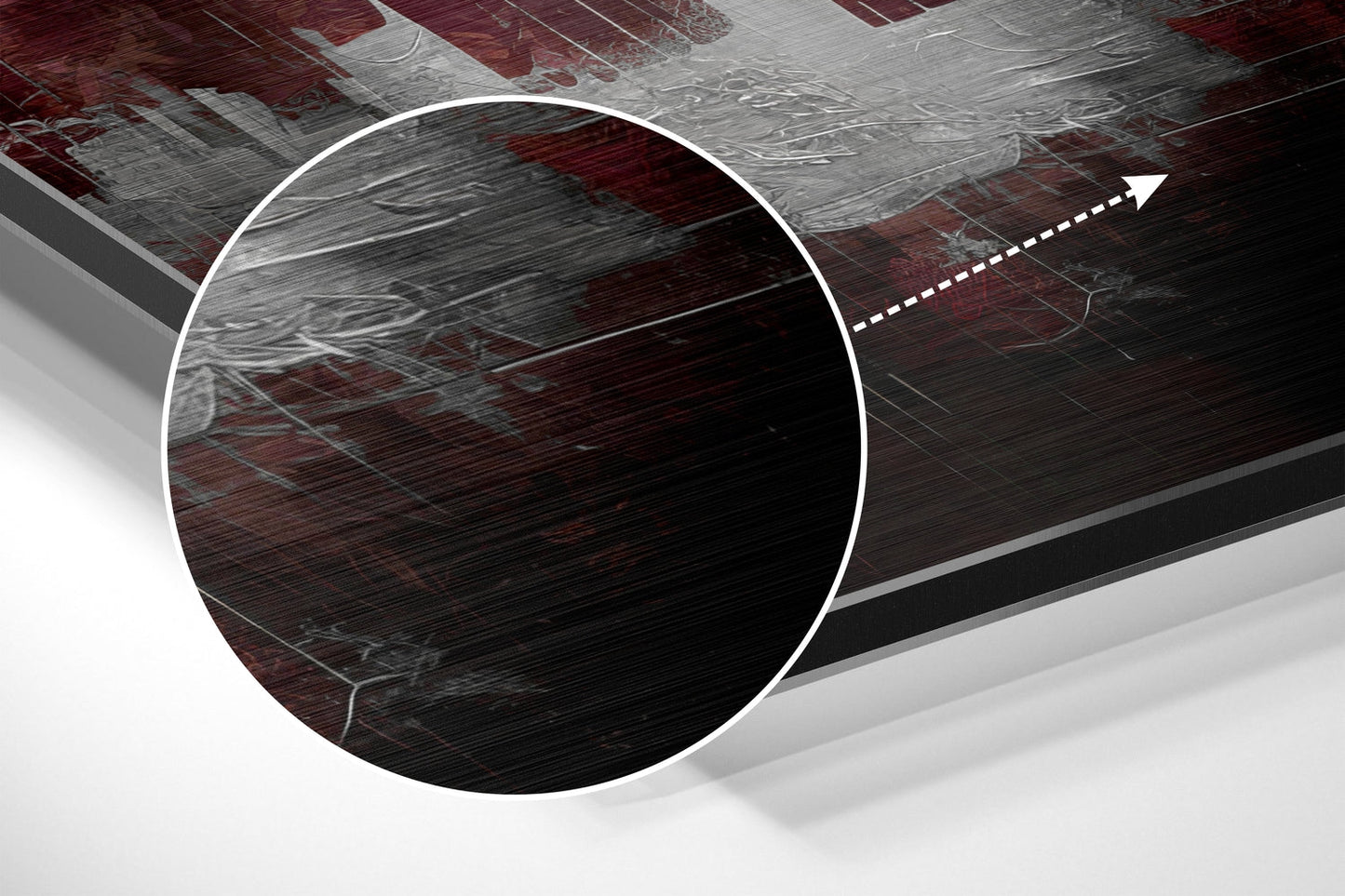 City Silhouette Brushed Aluminum Dibond Wall Art