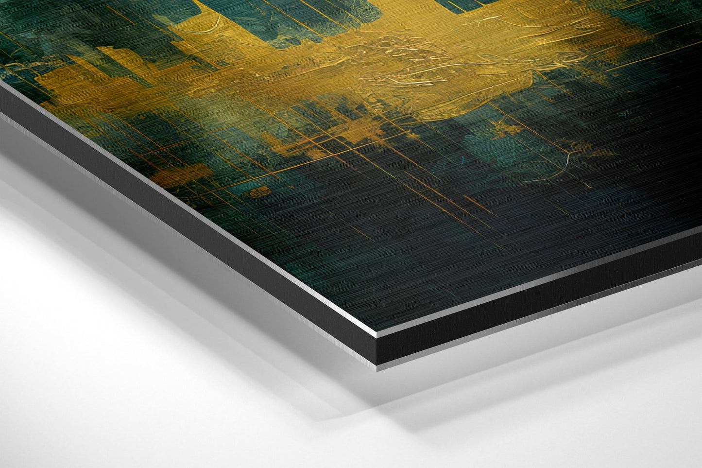 City Silhouette Brushed Aluminum Dibond Wall Art