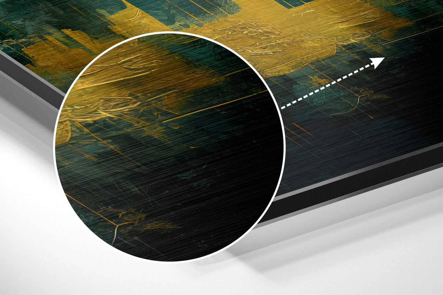 City Silhouette Brushed Aluminum Dibond Wall Art
