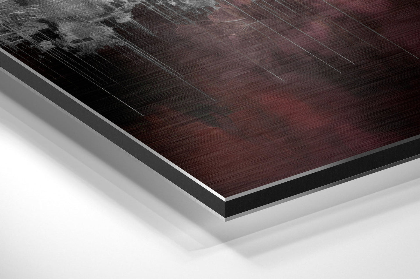 City Silhouette Brushed Aluminum Dibond Wall Art