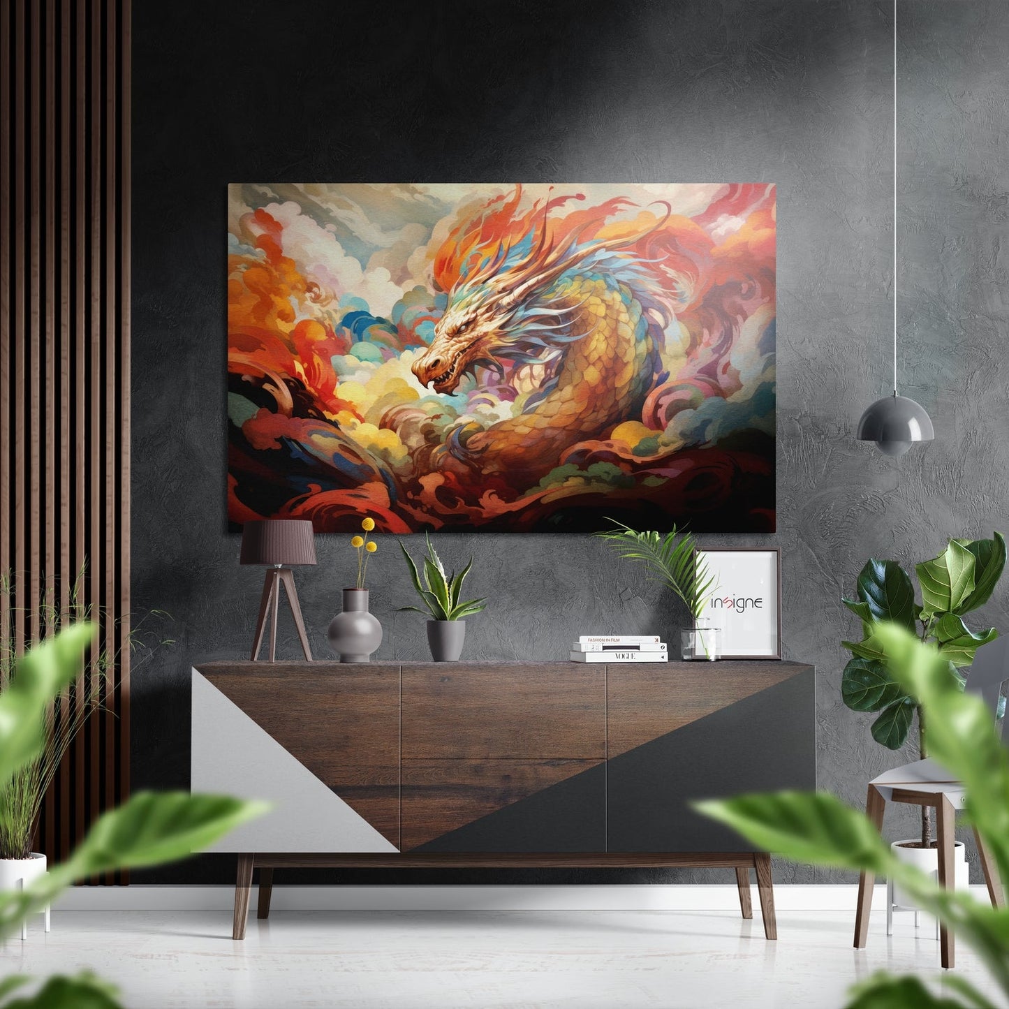 Dragon Brushed Aluminum Dibond Wall Art
