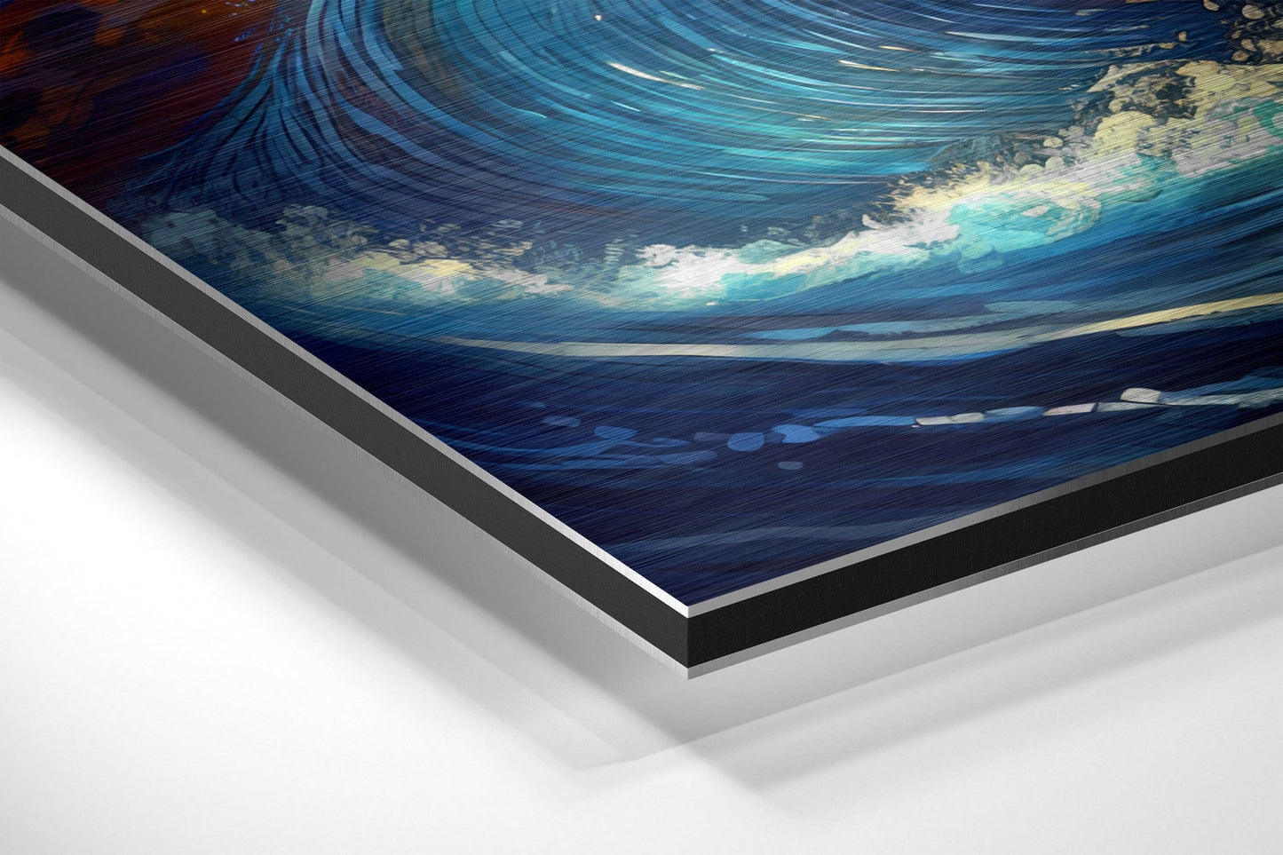 Astronaut Surfer Brushed Aluminum Dibond Wall Art