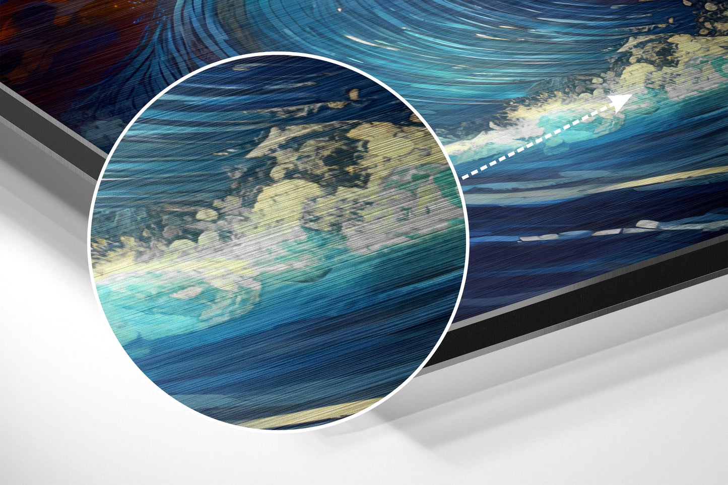 Astronaut Surfer Brushed Aluminum Dibond Wall Art