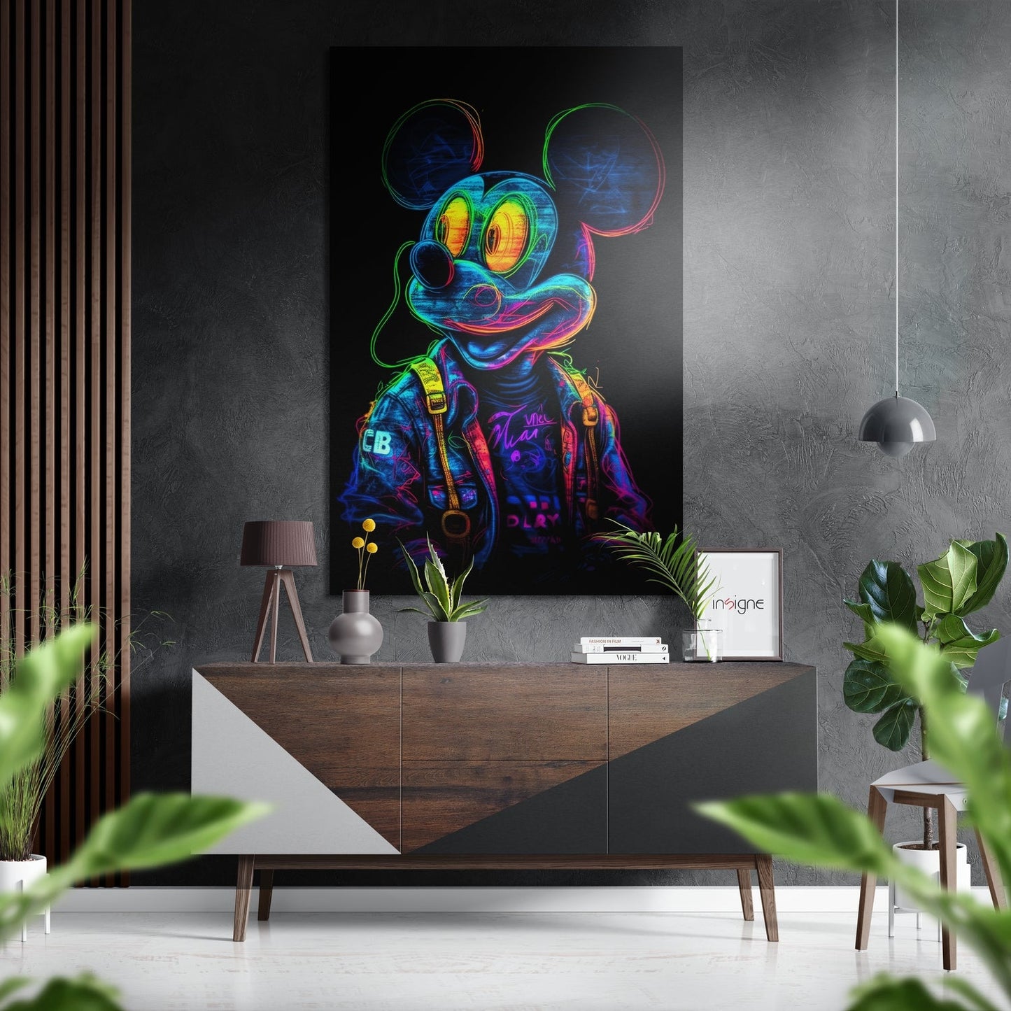Mickey Mouse Brushed Aluminum Dibond Wall Art