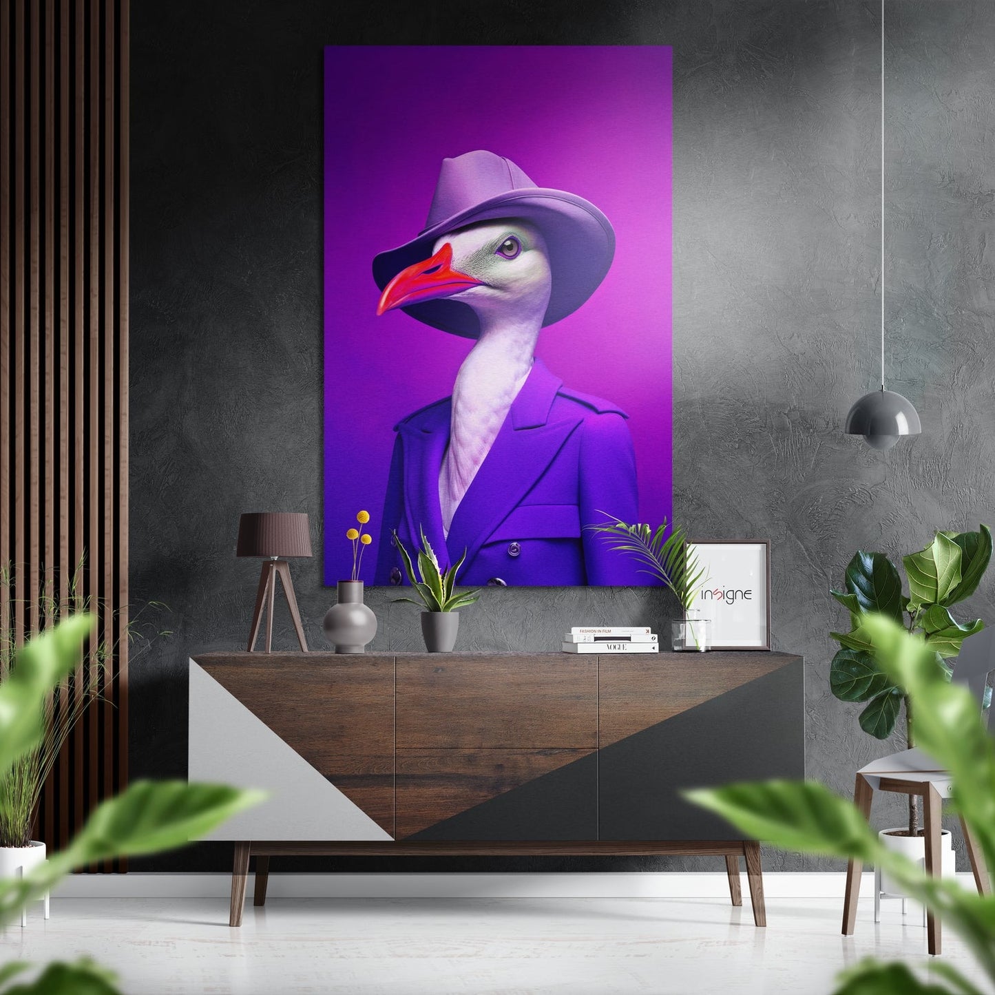 Lady Bird Brushed Aluminum Dibond Wall Art