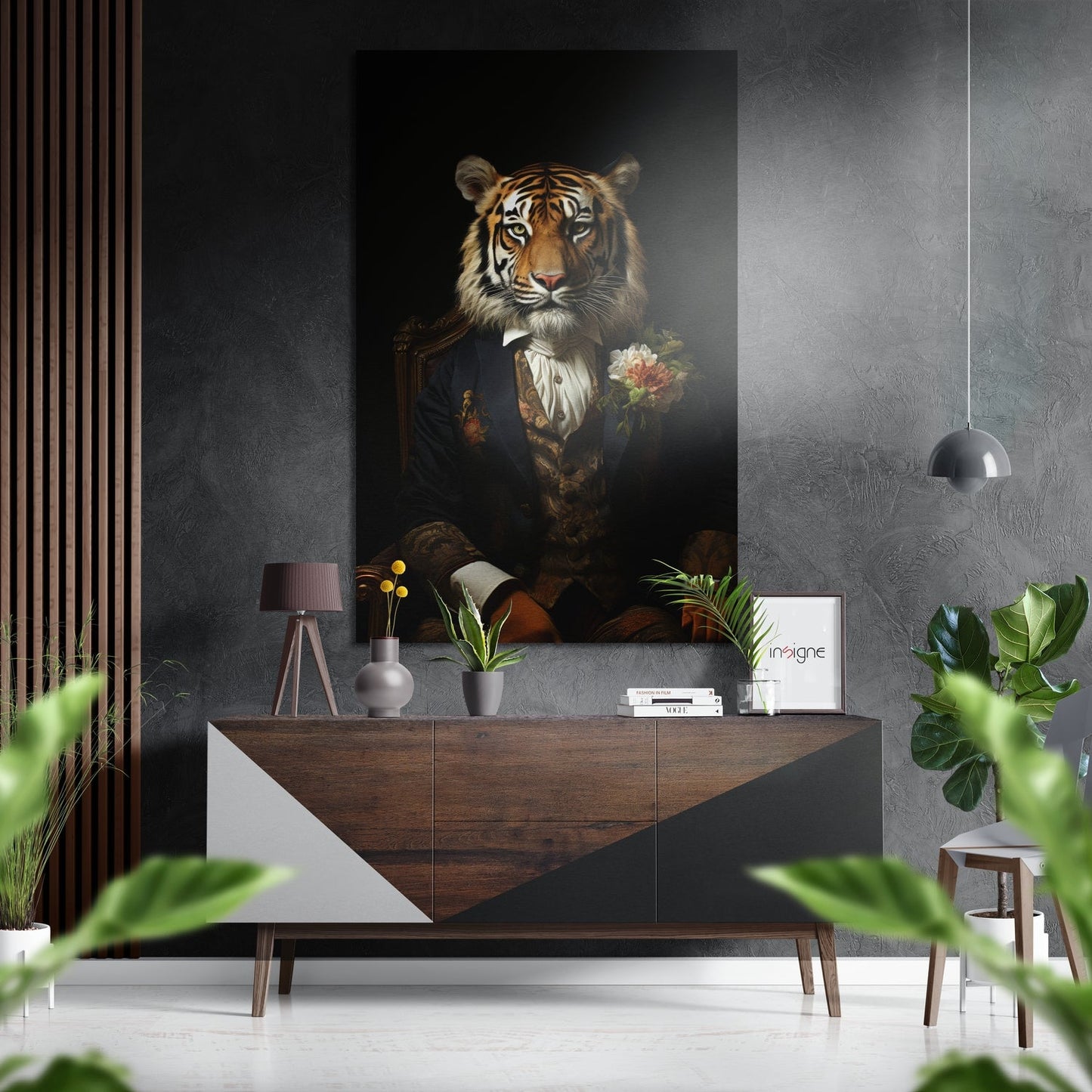 Mr. Tiger Brushed Aluminum Dibond Wall Art