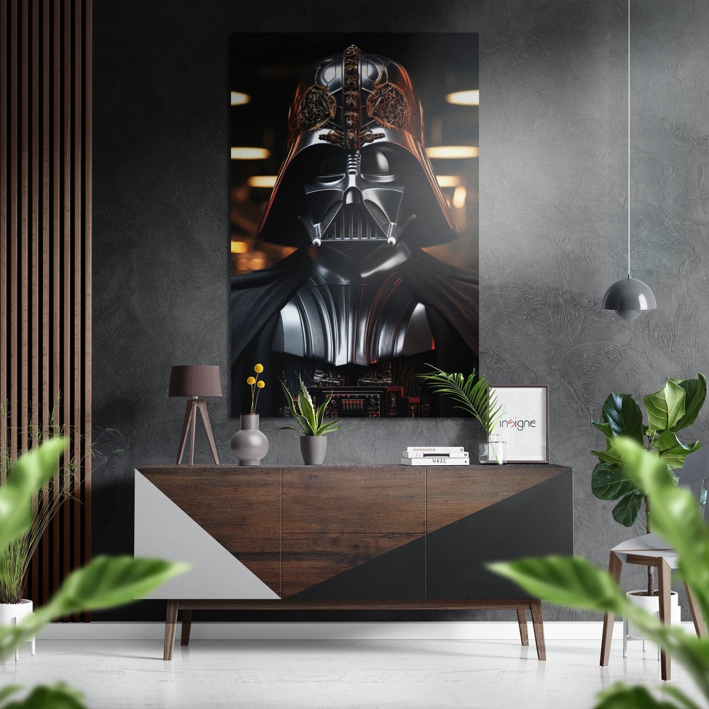 Darth Wader Brushed Aluminum Dibond Wall Art