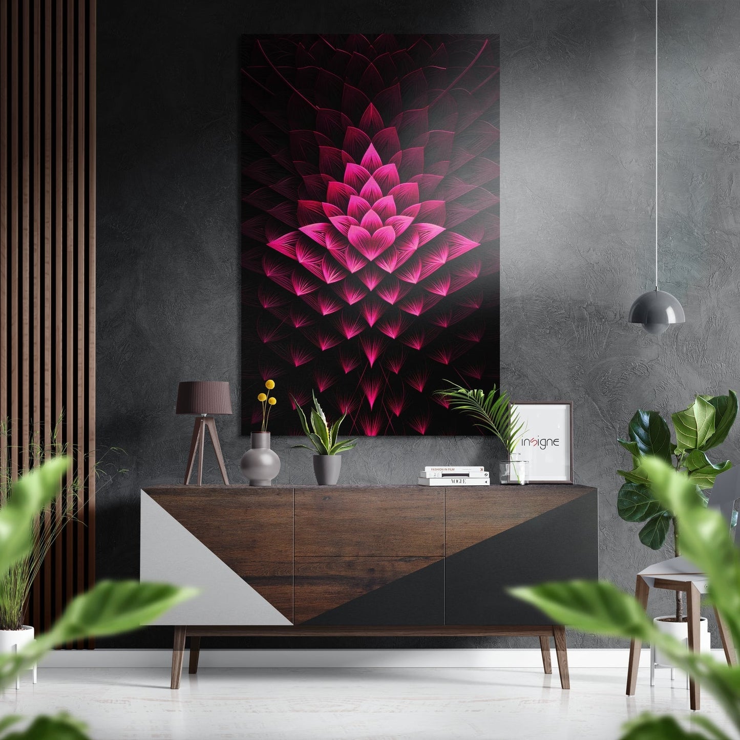 Lotus Brushed Aluminum Dibond Wall Art
