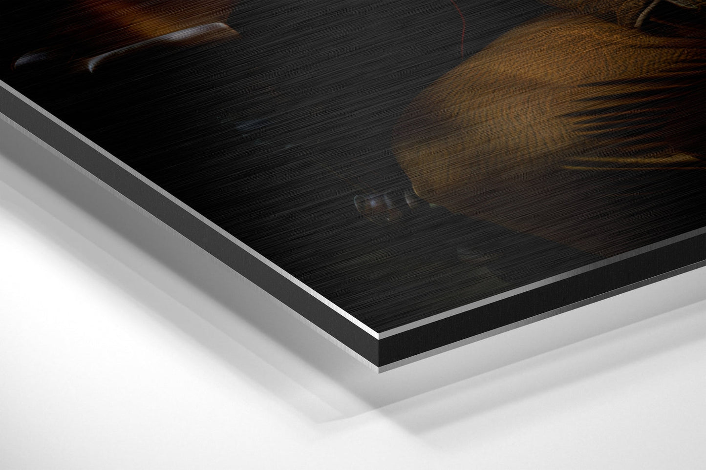 Lion as a Gentleman Brushed Aluminum Dibond Wall Art