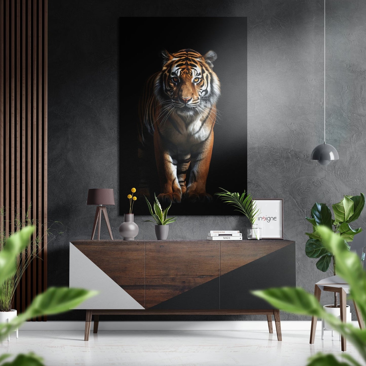 Tiger Brushed Aluminum Dibond Wall Art