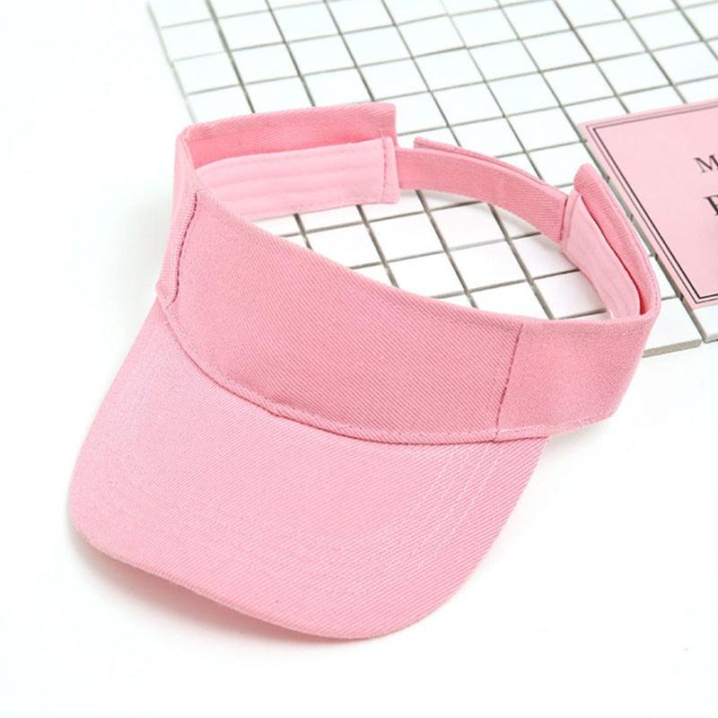 Adjustable Summer Breathable Hats Men Women Sun Protection Sports Golf Tennis Visor Hat Adjustable Visor UV Protection Top Empty Solid Sports Outdoor Running Sunscreen Strong Cap