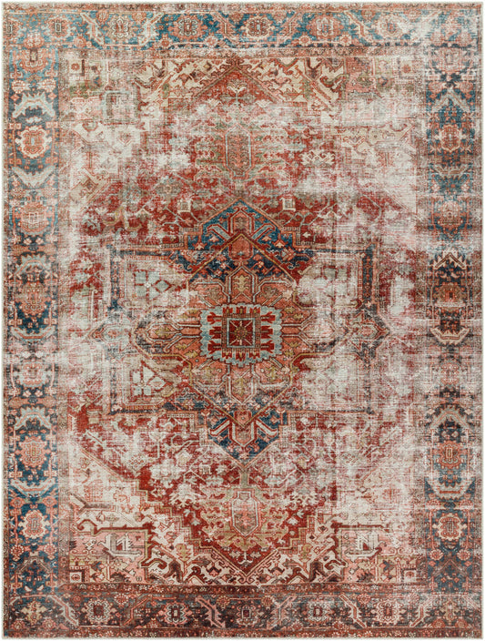 Adtugan Vintage Flat Pile Washable Rug