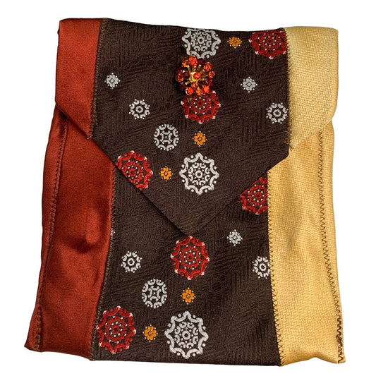 1970s Vintage Handmade Upcycled Mens Necktie Snap Pouch Cosmetic Bag Purse