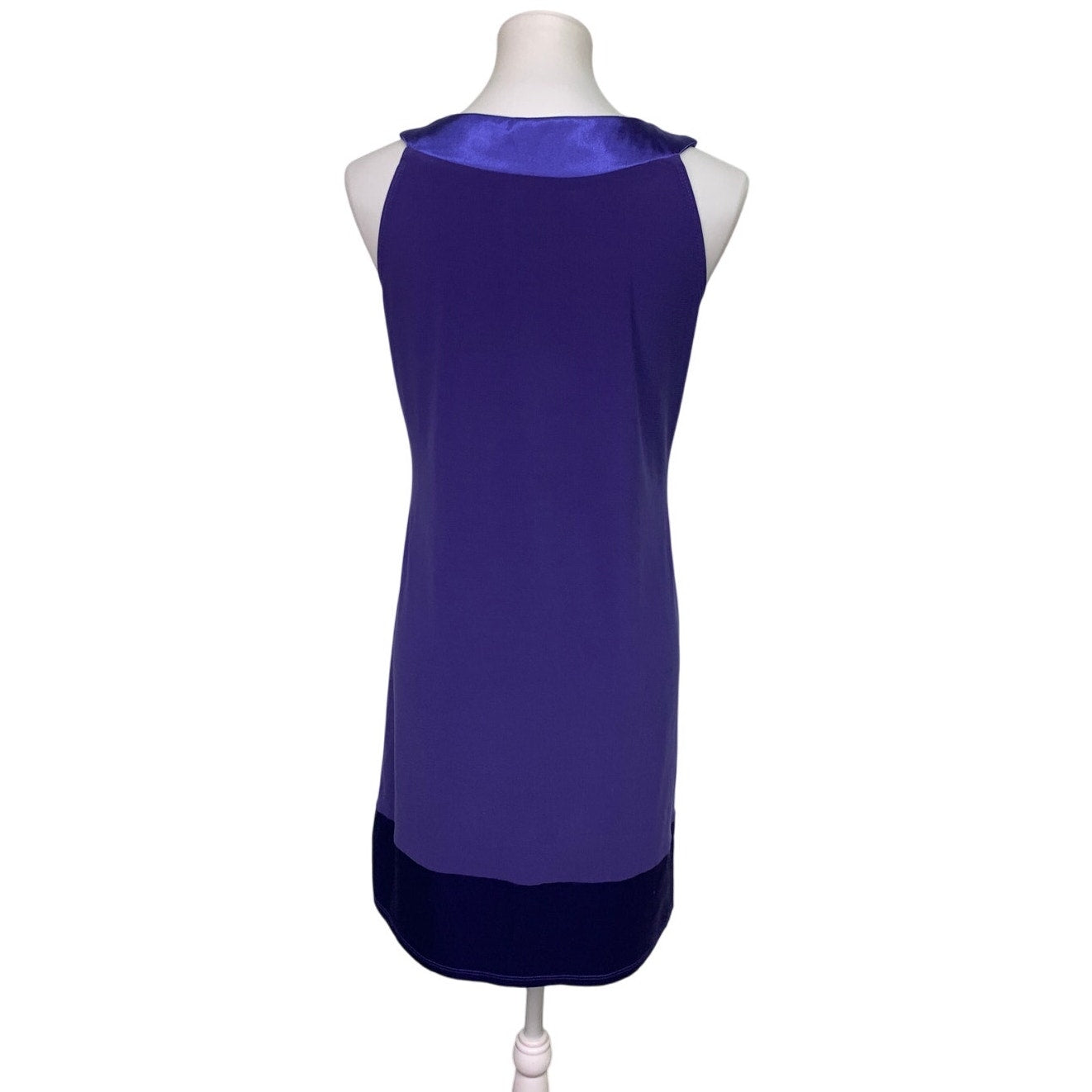 Blu Sage Womens Medium Purple PolySpandex Sleeveless Halter Neck Sheath Dress