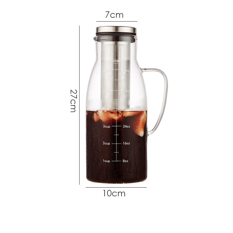 Glass Coffee Pot Mocha Cold Brew Cafetera Filter Coffee Pot Tea Infuser-7
