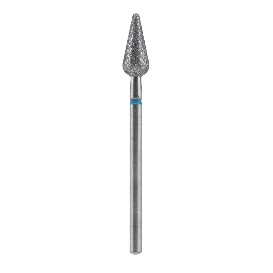 STALEKS - Diamond nail drill bit, "Pointed Pear", blue, EXPERT 5/12 mm (FA100B050/12)-1