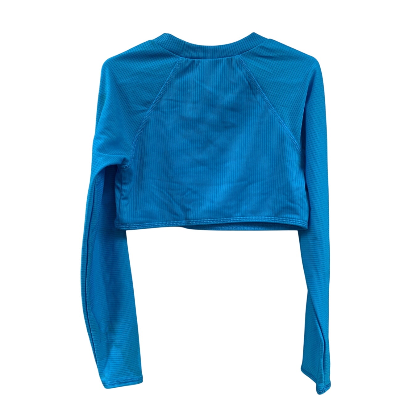 New Art Class Girls XS (4/5) Textured Stripe PolySpandex Long Sleeve Cropped Top