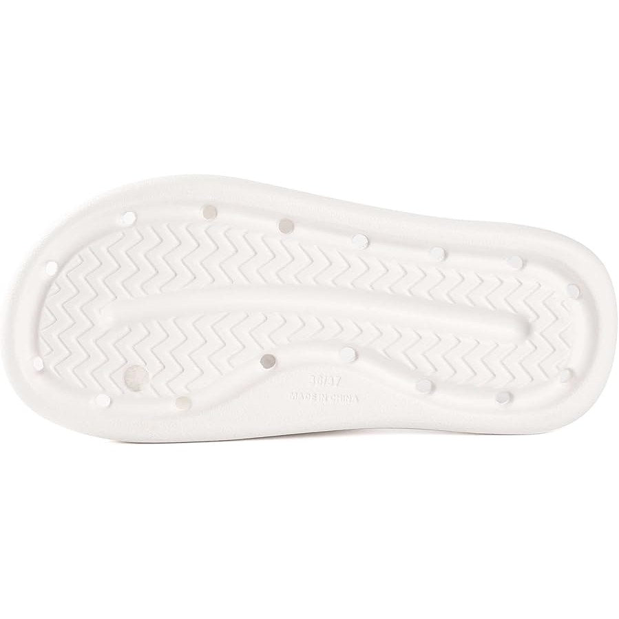 New Getoeu Womens Size 6 White PU Slip On Anti Slip Open Toe Shower Sandal Shoes