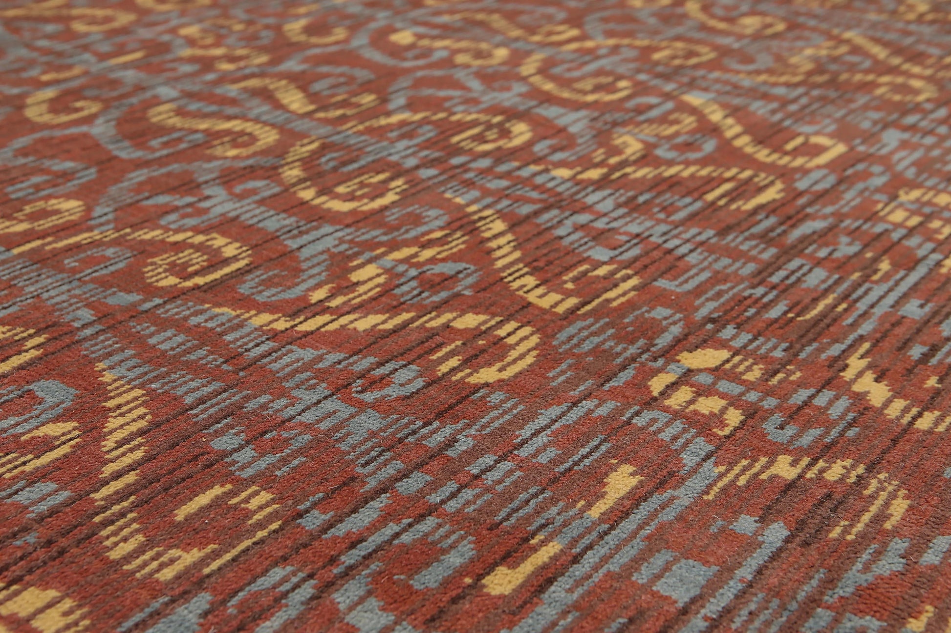 5' x 8' Hand Knotted 100% Wool Transitional Oriental Area rug Rust-1