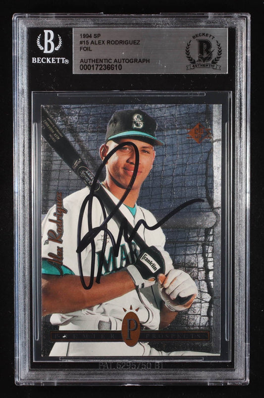 Alex Rodriguez 1994 SP Foil RC Autograph Beckett BGS