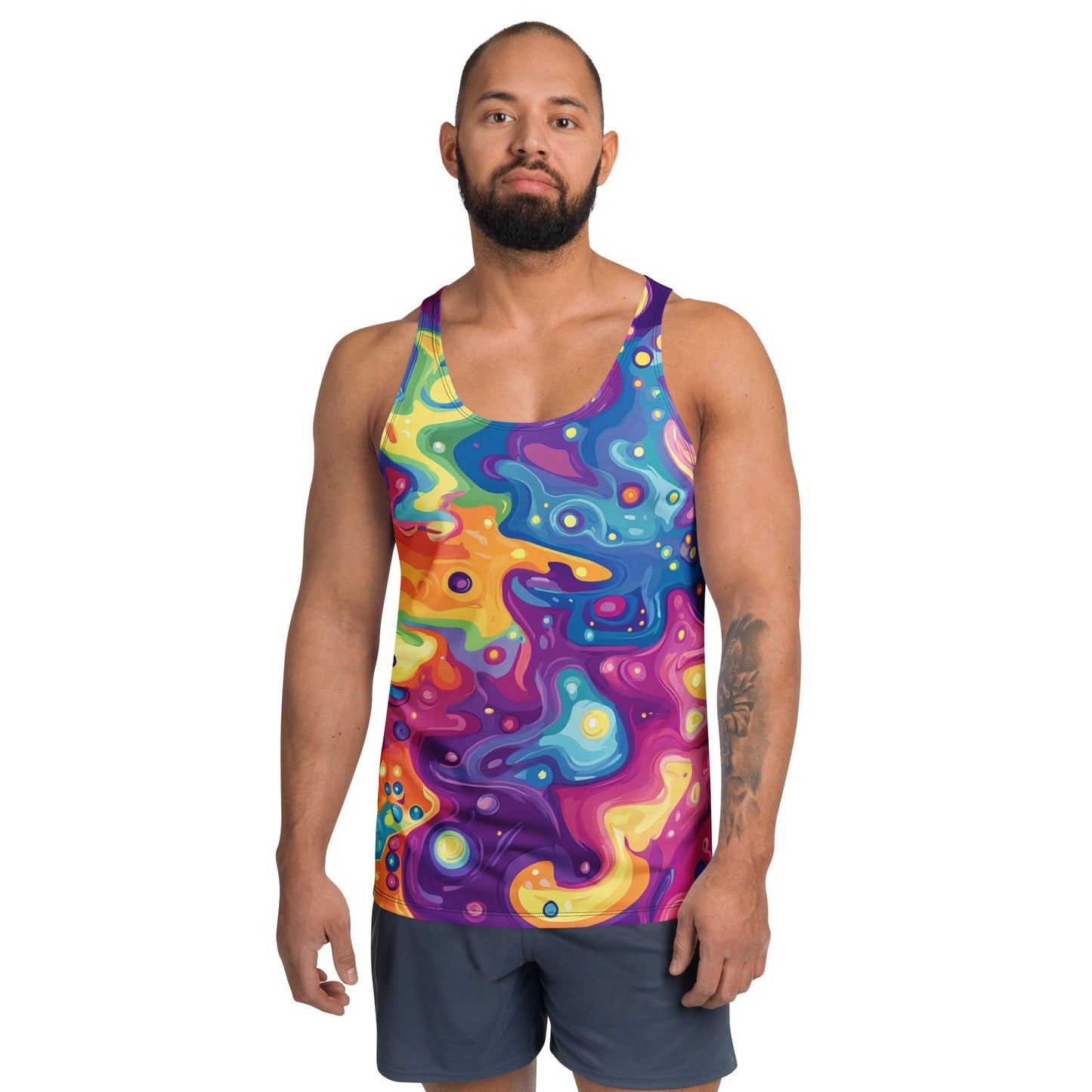 Galaxy Of Colors Tank Top For EDM Rave Festival Outfit Clothing