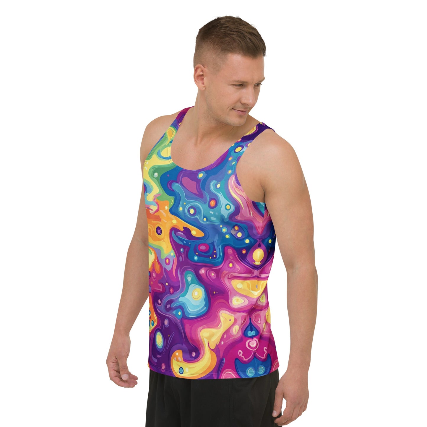 Galaxy Of Colors Tank Top For EDM Rave Festival Outfit Clothing