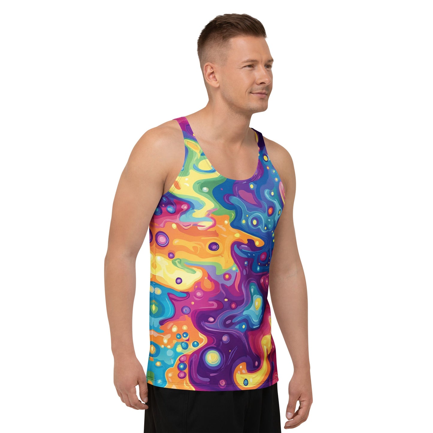 Galaxy Of Colors Tank Top For EDM Rave Festival Outfit Clothing
