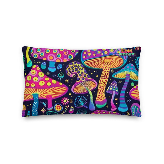 Mushroom In Space Premium Pillow For EDM Rave Festival Outfit Clothing