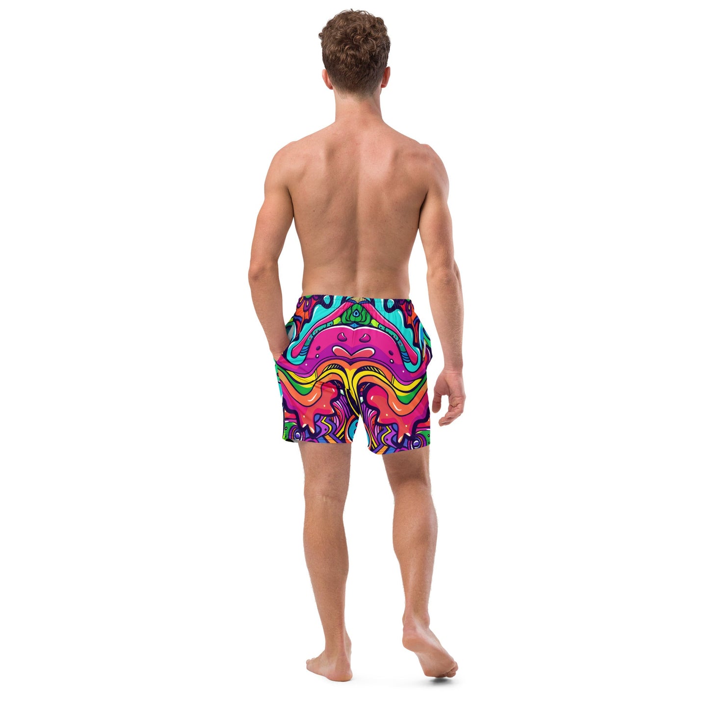 Alien Vision Swim Trunks For EDM Rave Festival Outfit Clothing