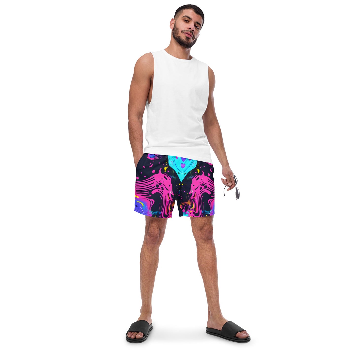 Galaxy Trip Swim Trunks For EDM Rave Festival Outfit Clothing