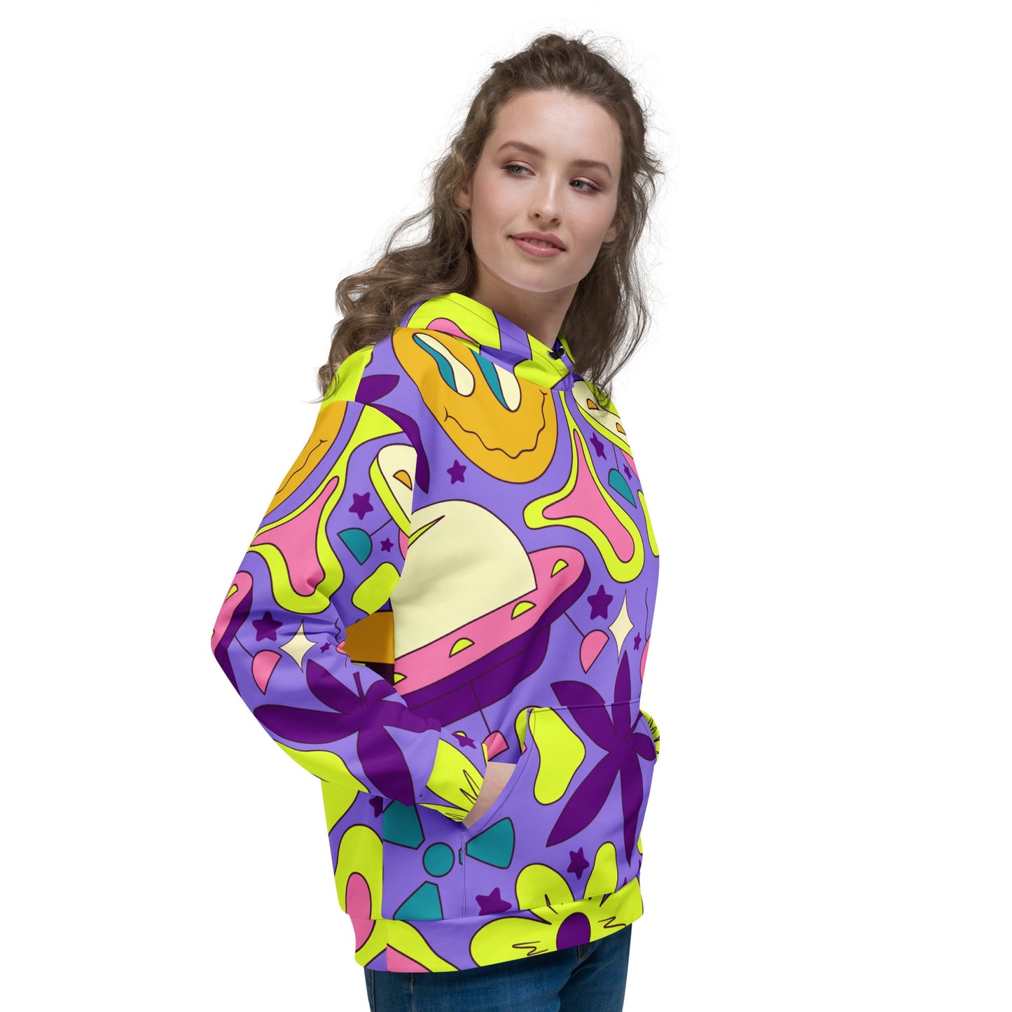 Retro World Trippin Hoodie For EDM Rave Festival Outfit Clothing