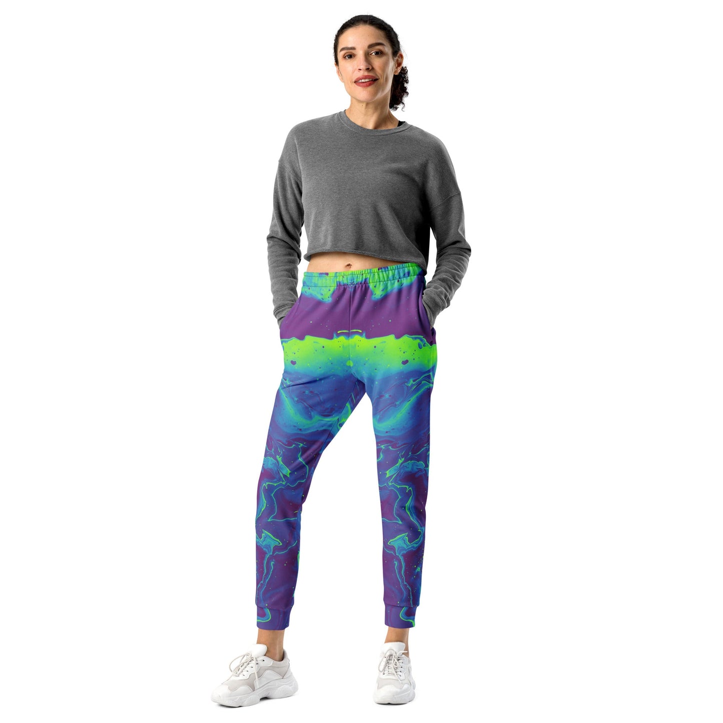 Neon Purple Women's Joggers For EDM Rave Festival Outfit Clothing