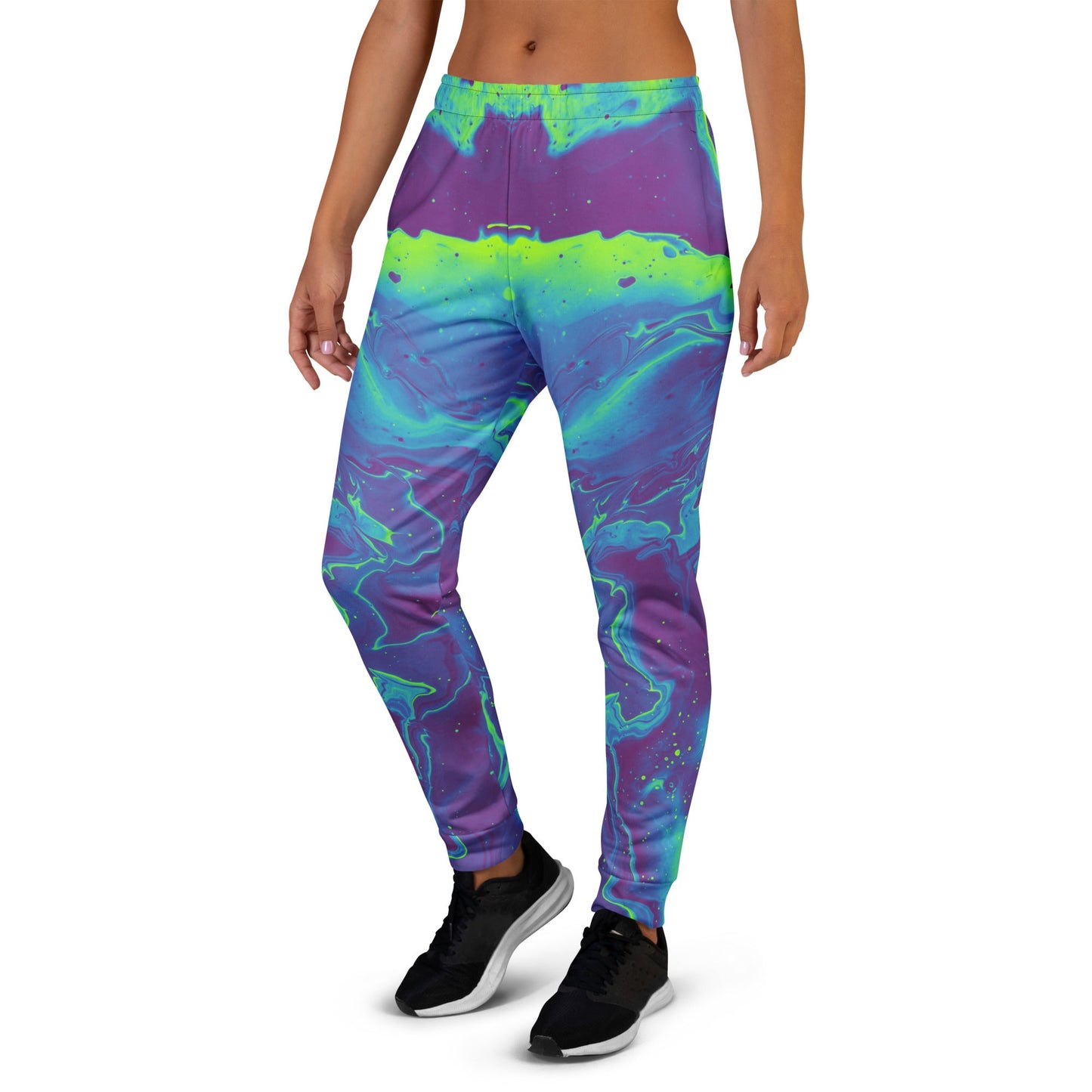 Neon Purple Women's Joggers For EDM Rave Festival Outfit Clothing
